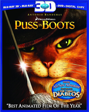 Puss in Boots 3D Blu-ray